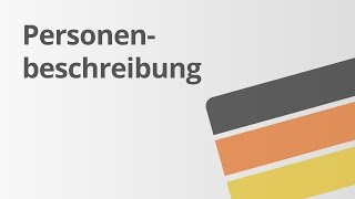 Deutsch Personenbeschreibung  Deutsch  Textsorten und Aufsatz [upl. by Norval]