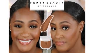 NEW Fenty Beauty Pro Filtr Soft Matte Powder Foundation 420  Shlinda1 [upl. by Artemis]