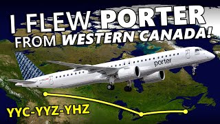 I Flew on Porters Embraer E2 from Western Canada [upl. by Notsob]