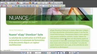 Nuance eCopy PDF Pro Office  Document Conversion French [upl. by Yekcin608]