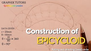 Construction of Cycloidal Curve  Engineering Drawing [upl. by Wilfreda]