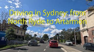 Driving in Sydney in 4K from North Ryde to Artarmon [upl. by Arnelle]