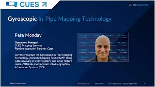 CUES Webinar Series Gyroscopic InPipe Mapping Technology [upl. by Delaney]