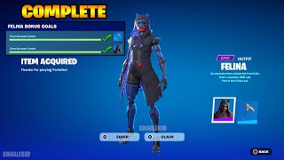 How To Get Felina Skin amp Felinas Claw Pickaxe FREE In Fortnite Unlocked LEGO Felina Levels Gained [upl. by Kleiman]