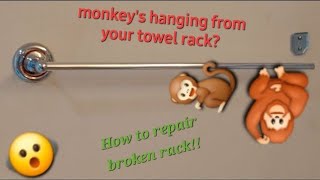 Broken towel hanger in your bathroom How to repair [upl. by Elocen]