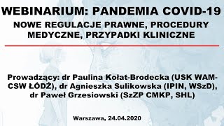 WEBINARIUM nr 10  PANDEMIA COVID19  AKTUALNOŚCI IMMUNOLOGIA TRUDNOŚCI DIAGNOSTYCZNE PRZYPADKI [upl. by Oned]