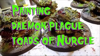 Painting daemon plague toads of Nurgle [upl. by Analli269]