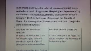 STIMSON DOCTRINE [upl. by Alemak]