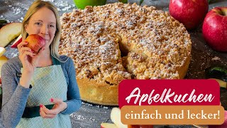 3 Zutaten Apfelkuchen Einfaches amp gesundes Rezept Kein Mehl Ohne Zucker  Backen für Anfänger [upl. by Bullard426]