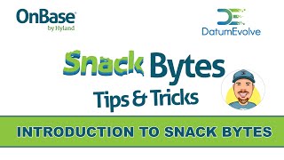 Introduction to Series  OnBase Snack Bytes Tips amp Tricks [upl. by Myk394]