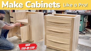 Build Cabinets The Easy Way  Natural Wood Cabinets [upl. by Mattson409]