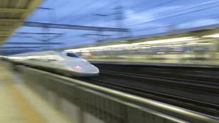 Shinkansen bullet train 3 passing through Odawara station [upl. by Ahmed]