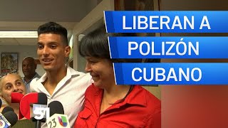 Emotivo reencuentro de polizón cubano con su familia en Miami [upl. by Hakkeber]