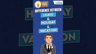 Difference between Holiday Vacation और Leave differencebetween leave holiday vacation [upl. by Philly353]