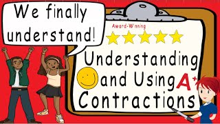 Understanding Contractions  Award Winning Contractions Teaching Video  Contractions in English [upl. by Shelah]