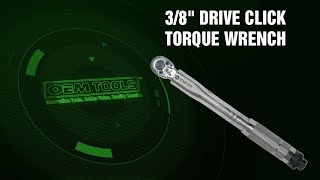 OEMTOOLS 27173 38quot Drive Click Torque Wrench [upl. by Widera22]