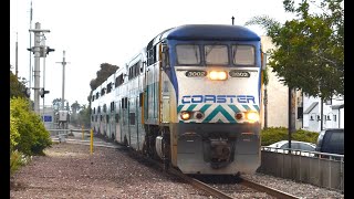 Encinitas Railfanning Amtrak BNSF Coaster [upl. by Oetsira]