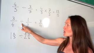 The Maths Prof Dividing Fractions [upl. by Atalanti]