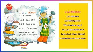 1 2 3 NICOLAS SONG IN ENGLISH l LEARN FRENCH NUMBERS l french numbers [upl. by Puiia535]