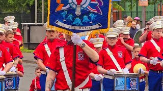 Rutherglen Bluebell Flute Band at Bridgeton No Surrender FB 75th Anniversary parade 2024 [upl. by Eenolem]