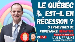 Le QUÉBEC estil en RÉCESSION  3 Trimestres de croissance NÉGATIVE 🔻🌈 [upl. by Enaled]