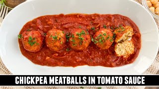 The BESTEVER Chickpea Meatballs  SpanishStyle with Tomato Sauce [upl. by Porte]