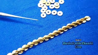 Aari Work Tutorial 73  Zardosi and Sequence Work using Aari Needle [upl. by Maxia845]