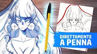 Disegnare DI TUTTO in 2 MINUTI direttamente A PENNA [upl. by Ahsinnek]