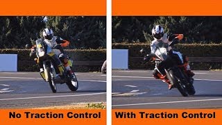 Motorcycle Traction Control Explained  KTM [upl. by Odlabu]