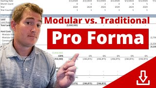 Pro Forma Template  Modular vs Traditional Construction in MultiFamily Apartments  Download [upl. by Rudy]