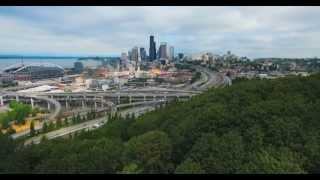 Seattle Washington  From Above 4k [upl. by Kandace921]