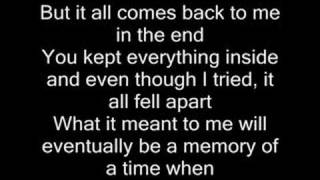 In the end  Linkin Park with lyrics [upl. by Dyol]