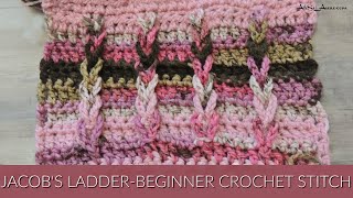 Jacob Ladder Crochet Stitch [upl. by Bannerman]