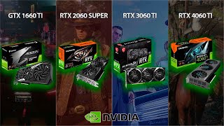 GTX 1660 Ti vs RTX 2060 SUPER vs RTX 3060 Ti vs RTX 4060 Ti [upl. by Austen]