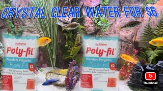 How to get crystal clear aquarium water for only 6 dollars polyfil [upl. by Ella]