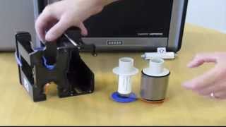 Fargo HDP5000 ID Card Printer  How to Load Ribbon [upl. by Andrus]