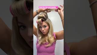 How to use velcro rollers for a voluminous salon blowout 💇🏼‍♀️ shorts hairtutorial [upl. by Ynattir253]