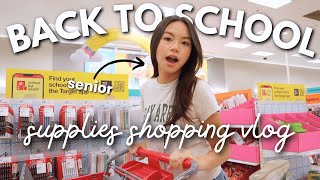 SCHOOL SUPPLIES SHOPPING VLOG senior year📚✏️ [upl. by Claudius]