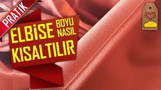 ELBİSE BOYU KISALTMA NASIL YAPILIR  HOW TO LINES THE DRESS SIZE  Dikiş Hocam [upl. by Eigram]