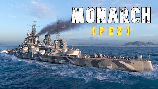 World of WarShips Monarch  4 Kills 196K Damage [upl. by Marita]