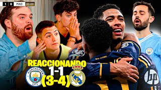 REACCIONANDO al MANCHESTER CITY 1314 REAL MADRID humillados en casa de Ibai [upl. by Particia329]