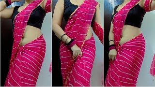 Saree draping  Chiffon saree draping  Draping style  sareedraping chiffonsaree [upl. by Smail]