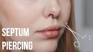 SEPTUM PIERCING FAQ  My Experience Pain Sizing amp Helpful Tips [upl. by Roxie435]