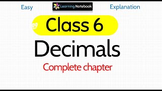 Class 6 Decimal numbers  class 6 decimals [upl. by Amis]