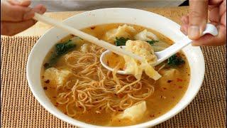 How To Make Wonton Noodle Soup  Hong Kong Style [upl. by Oralie]