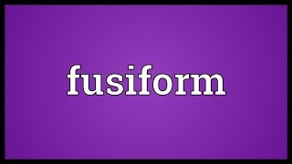 Fusiform Meaning [upl. by Ttennaej397]