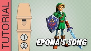 Zelda  Eponas Song  Recorder Notes Tutorial [upl. by Nalyt]