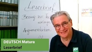 Wie schreibt man einen Leserbrief  Deutsch Matura [upl. by Yelyab10]