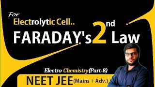 L8FARADAYs 2nd law for electrolytic cell with exampleElectrolytic Cell Part8 By A Arora [upl. by Taima]