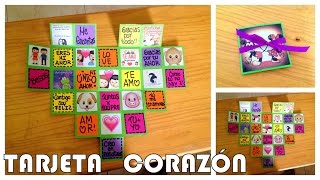 REGALO FACIL PARA NOVIOA Tarjeta corazón [upl. by Yerocal595]